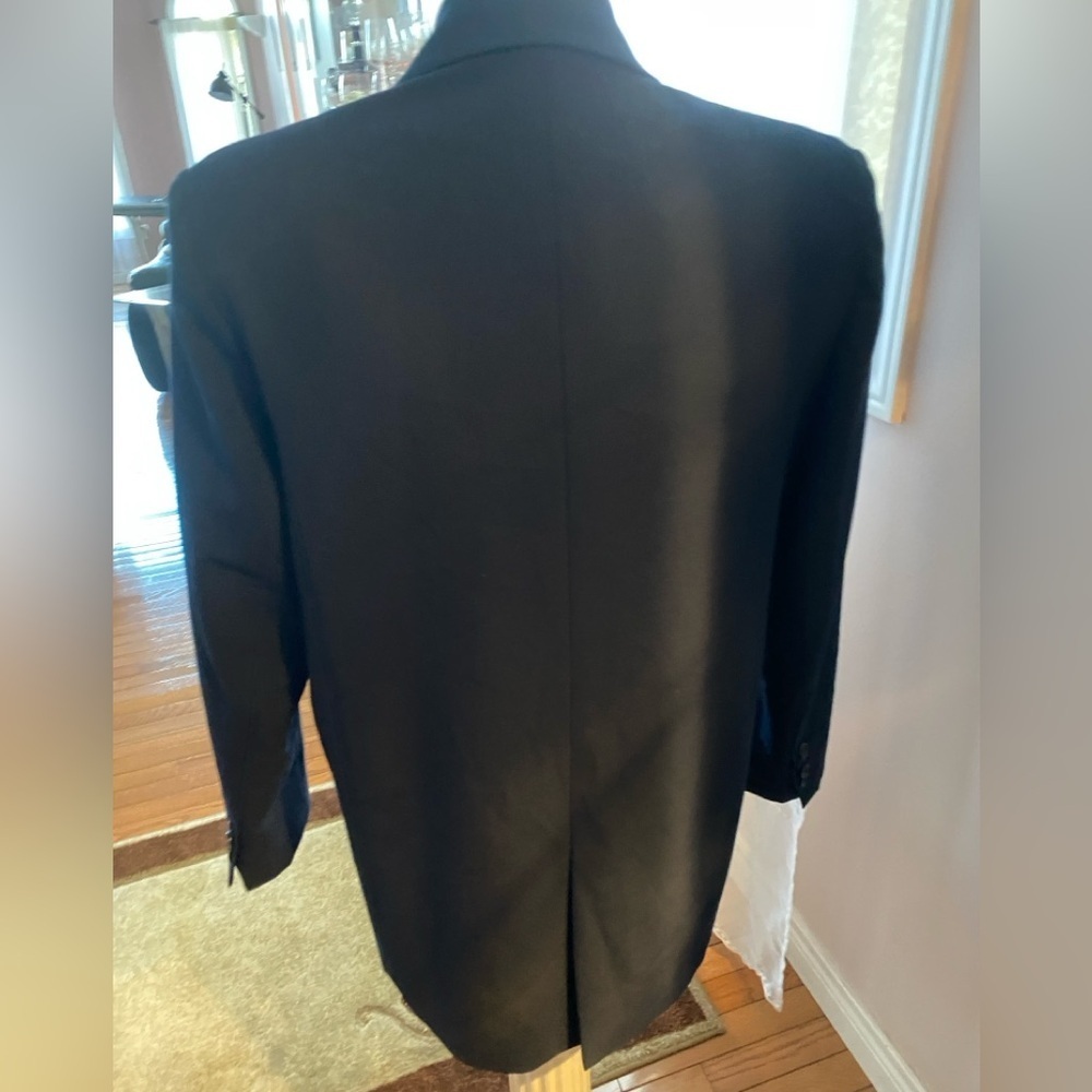 Zara Womens Blazer Jacket Oversized Size M Navy Blue Single Breasted NWT - Picture 4 of 11